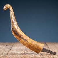 Eastern Woodlands Decorated Antler Crooked Knife