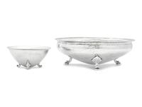 Two Arts & Crafts Sterling Silver Footed Bowls