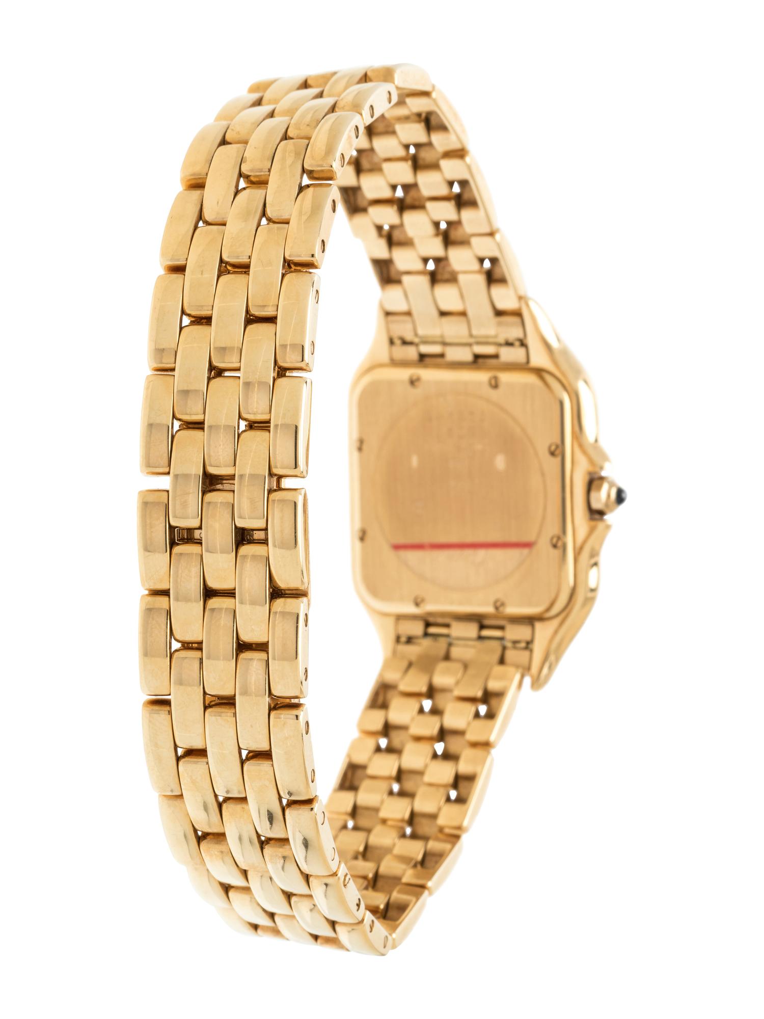 CARTIER, 18K YELLOW GOLD 'PANTHÈRE' WRISTWATCH