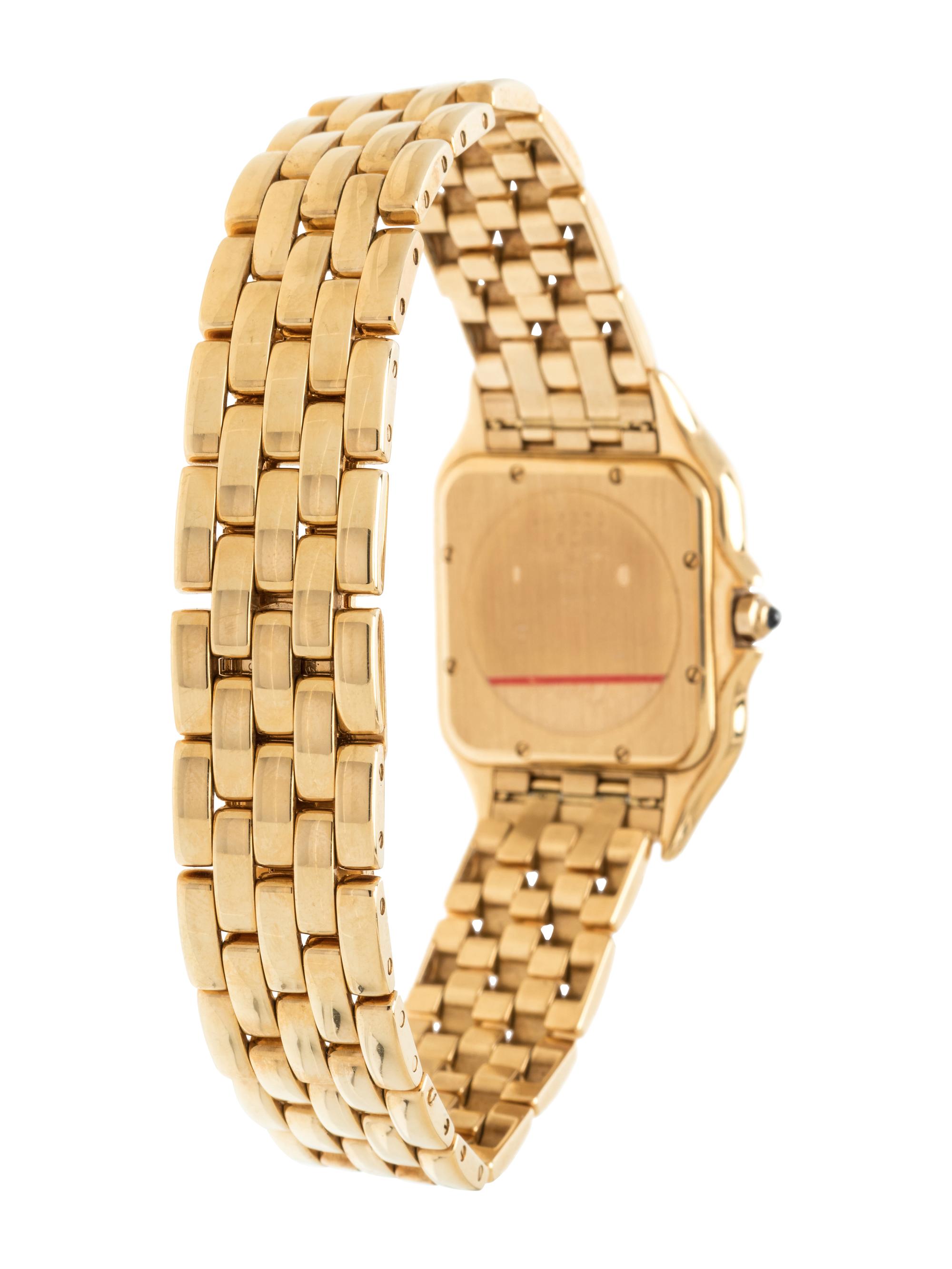 CARTIER, 18K YELLOW GOLD 'PANTHÈRE' WRISTWATCH