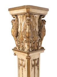 A Pair of Empire Style Painted Torchères