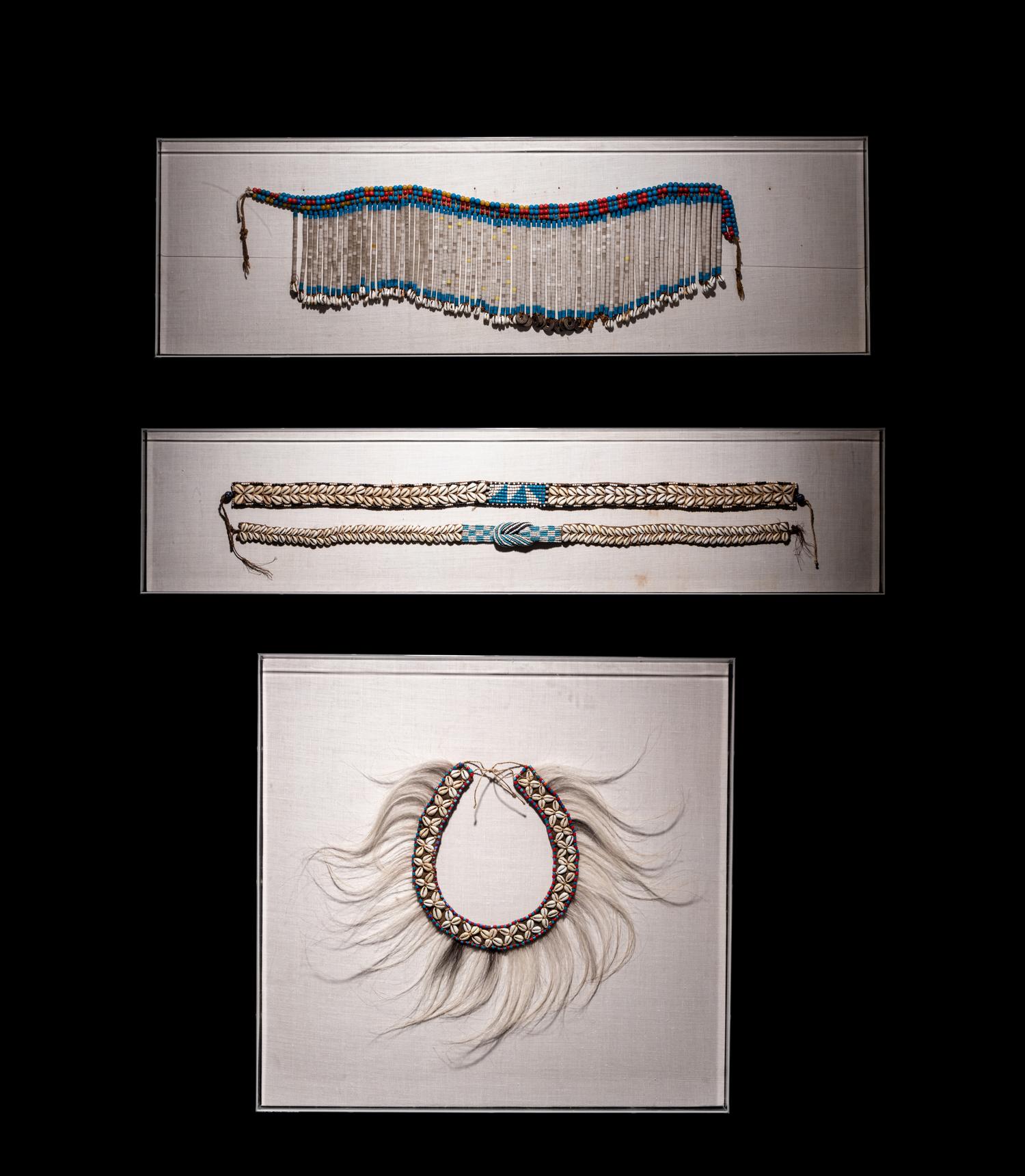 A Group of Four Amazonian Shell Belts or Headdresses