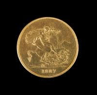 A United Kingdom 1887 Gold Sovereign Proof Coin