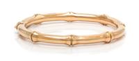 A 15 Karat Yellow Gold Bamboo Style Bangle, 9.50 dwts.