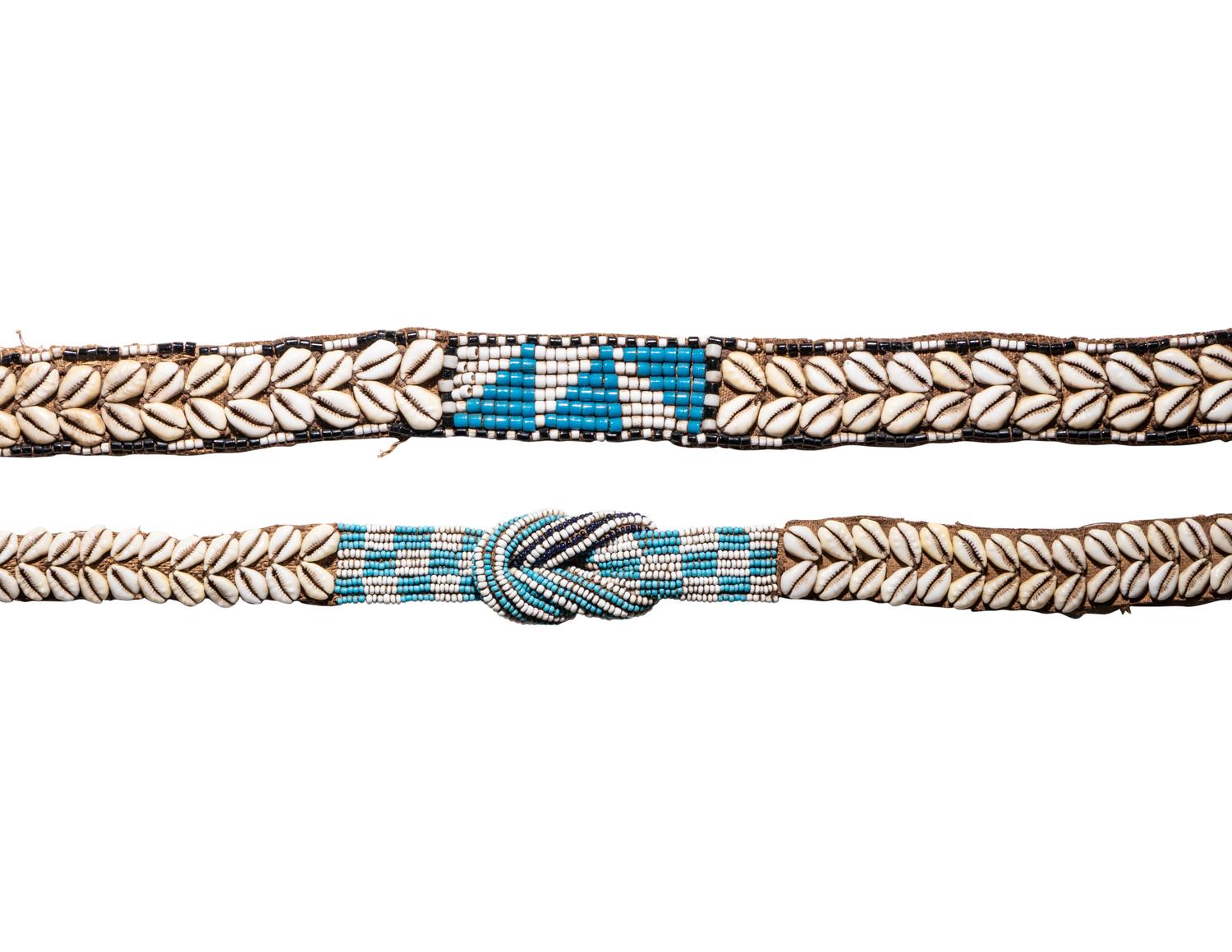 A Group of Four Amazonian Shell Belts or Headdresses