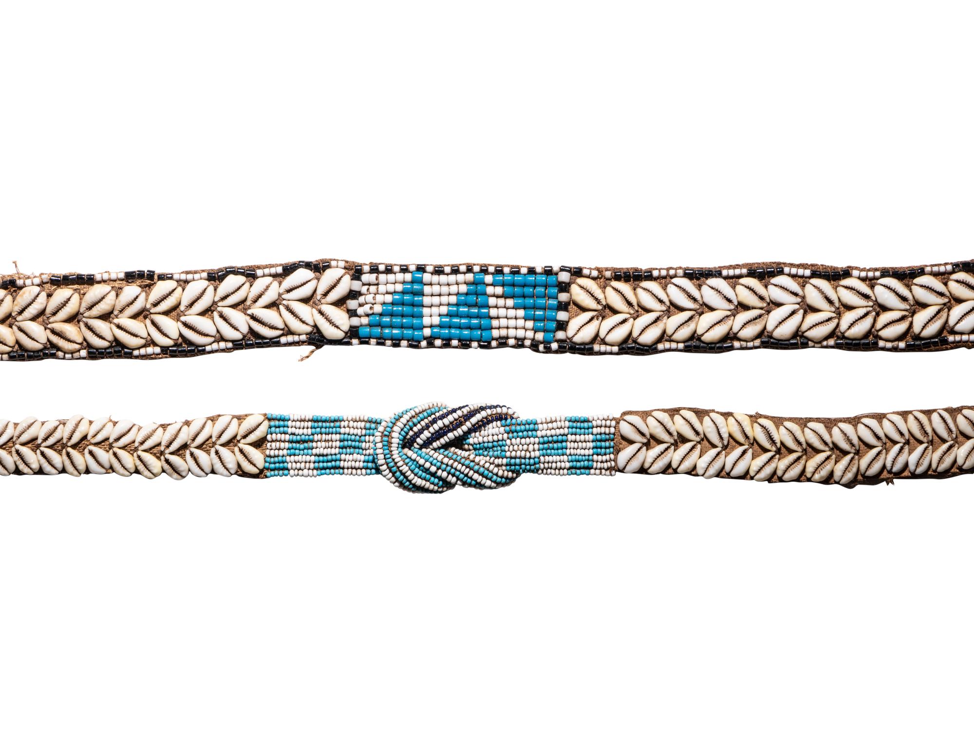 A Group of Four Amazonian Shell Belts or Headdresses