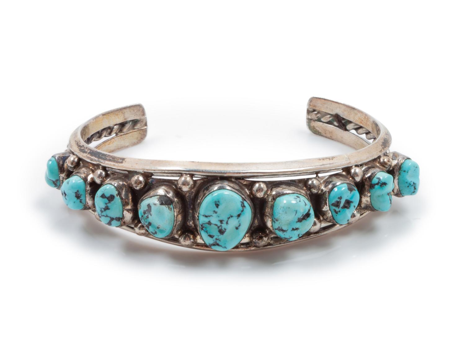 Silver and Turquoise Cuff Bracelet