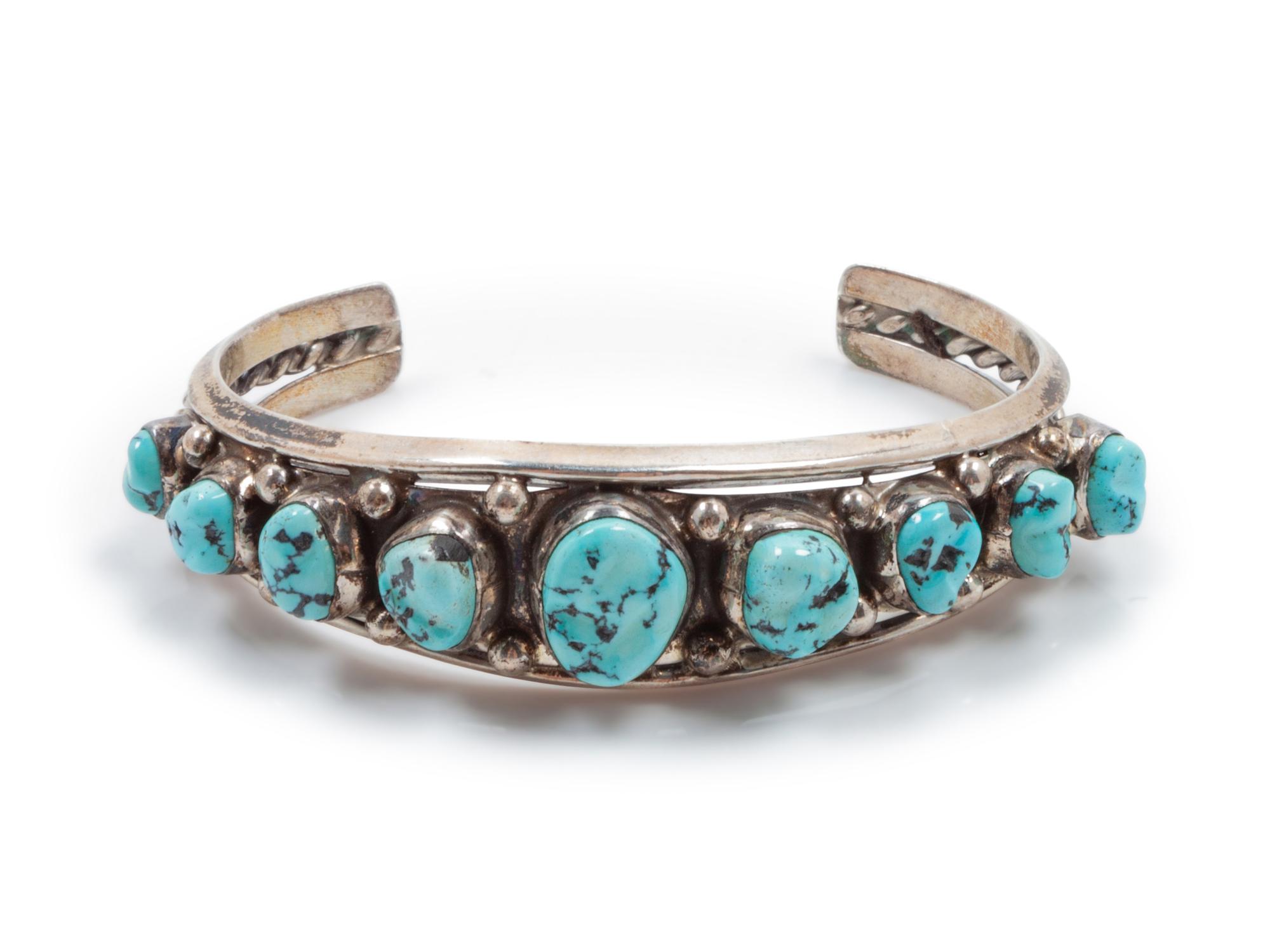 Silver and Turquoise Cuff Bracelet