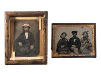 [EARLY PHOTOGRAPHY]. A collection of 26 portraits of subjects with hats.