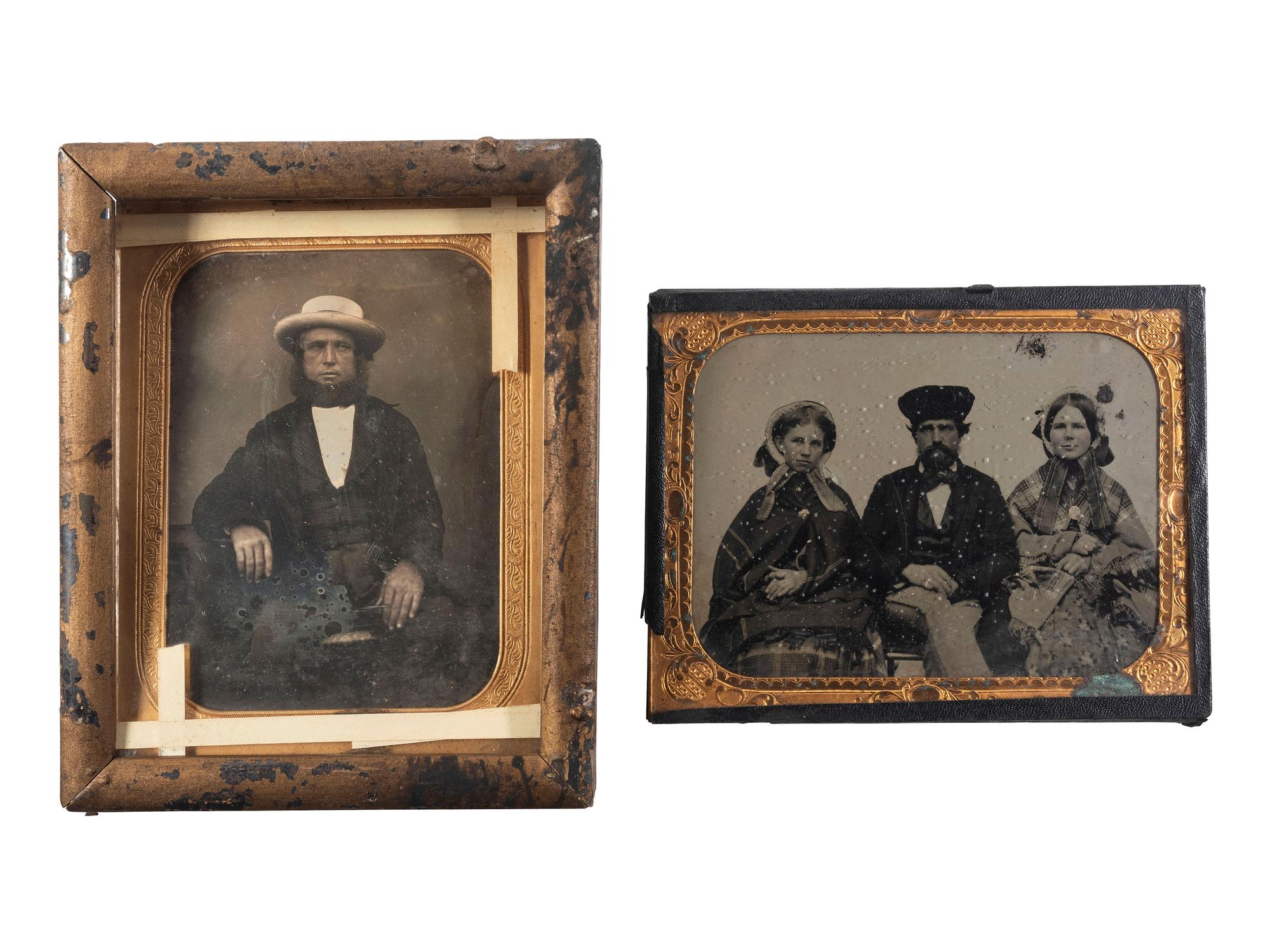 [EARLY PHOTOGRAPHY]. A collection of 26 portraits of subjects with hats.