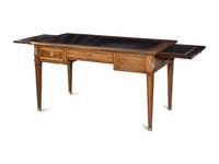 A Louis XVI Style Gilt Bronze Mounted Mahogany Bureau Plat