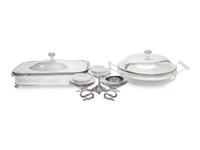 A Christofle Silver-Plate Covered Serving Dish and Caviar Server