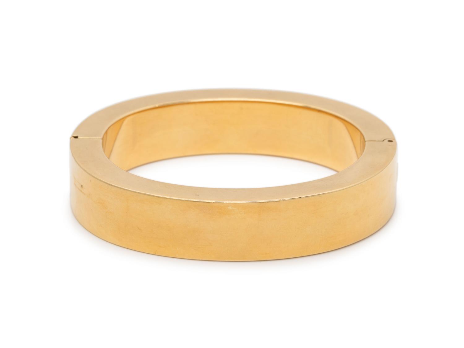 YELLOW GOLD BANGLE BRACELET