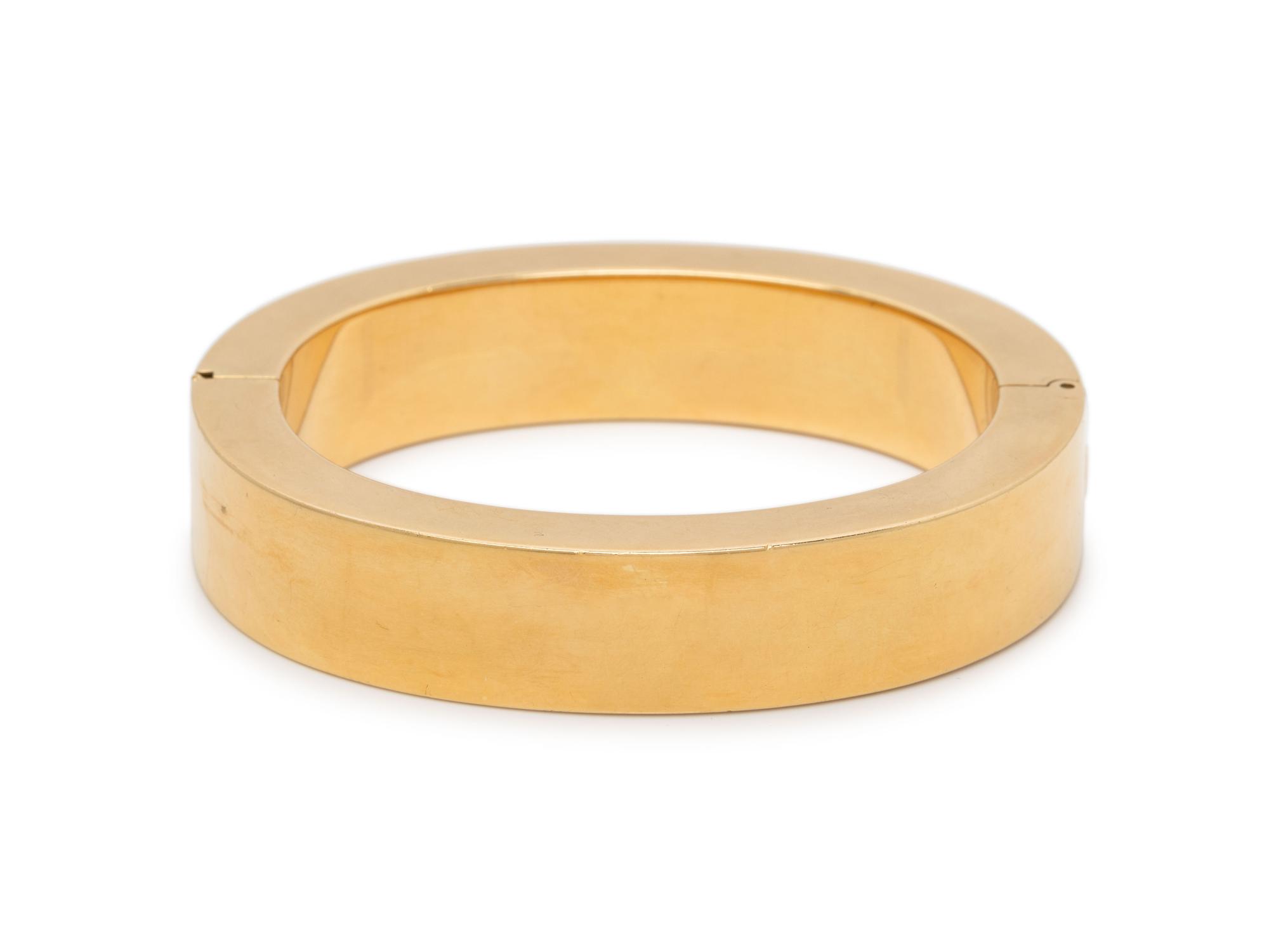 YELLOW GOLD BANGLE BRACELET