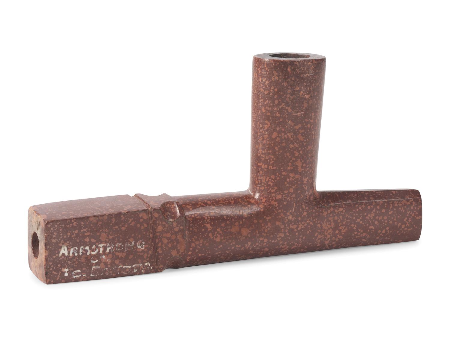Catlinite Pipe Bowl, From Armstrong County, South Dakota