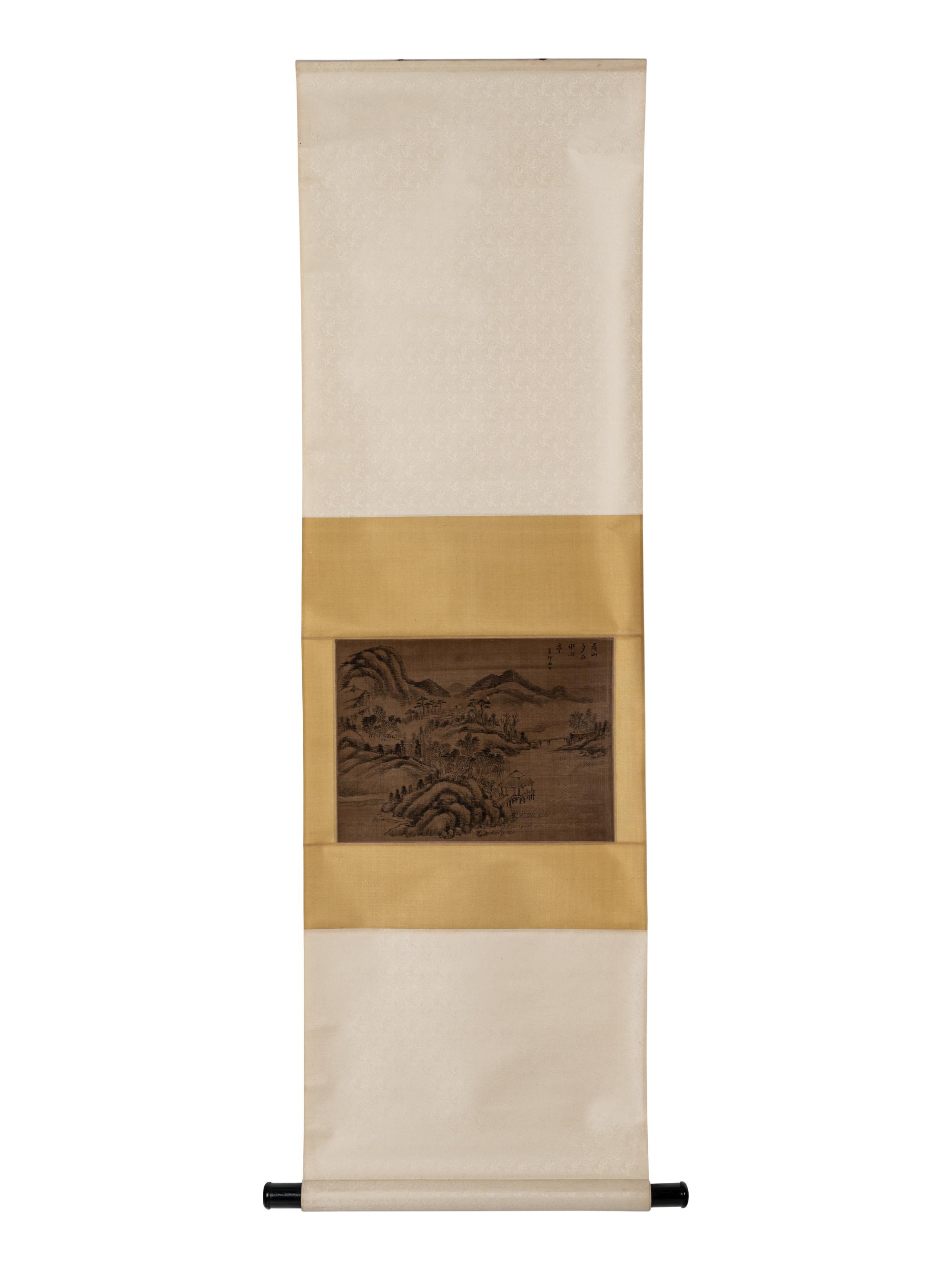 Two Landscape Hanging Scrolls