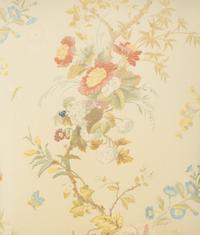 A Pair of Slipper Chairs with Scalamandré Meissen Magnolia Silk Lampas Pattern Upholstery
