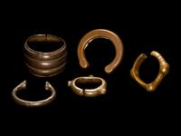 Five African Metalwork Bracelets