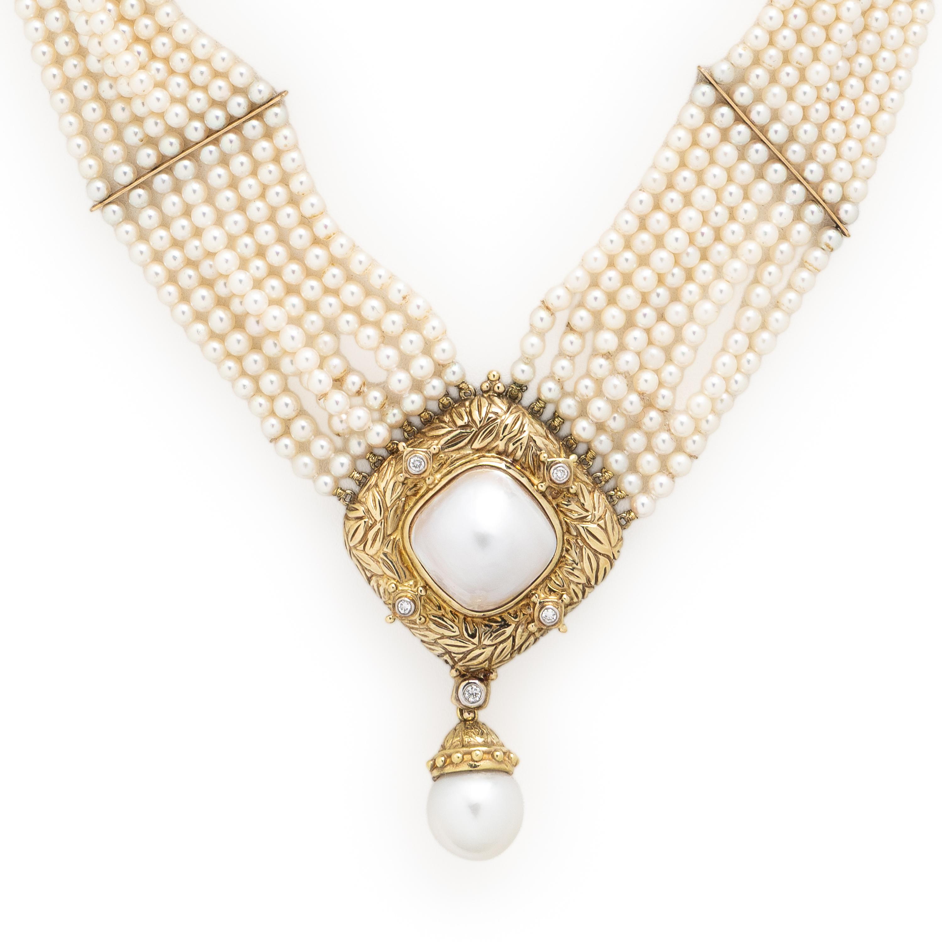Multistrand Cultured Pearl Convertible Necklace