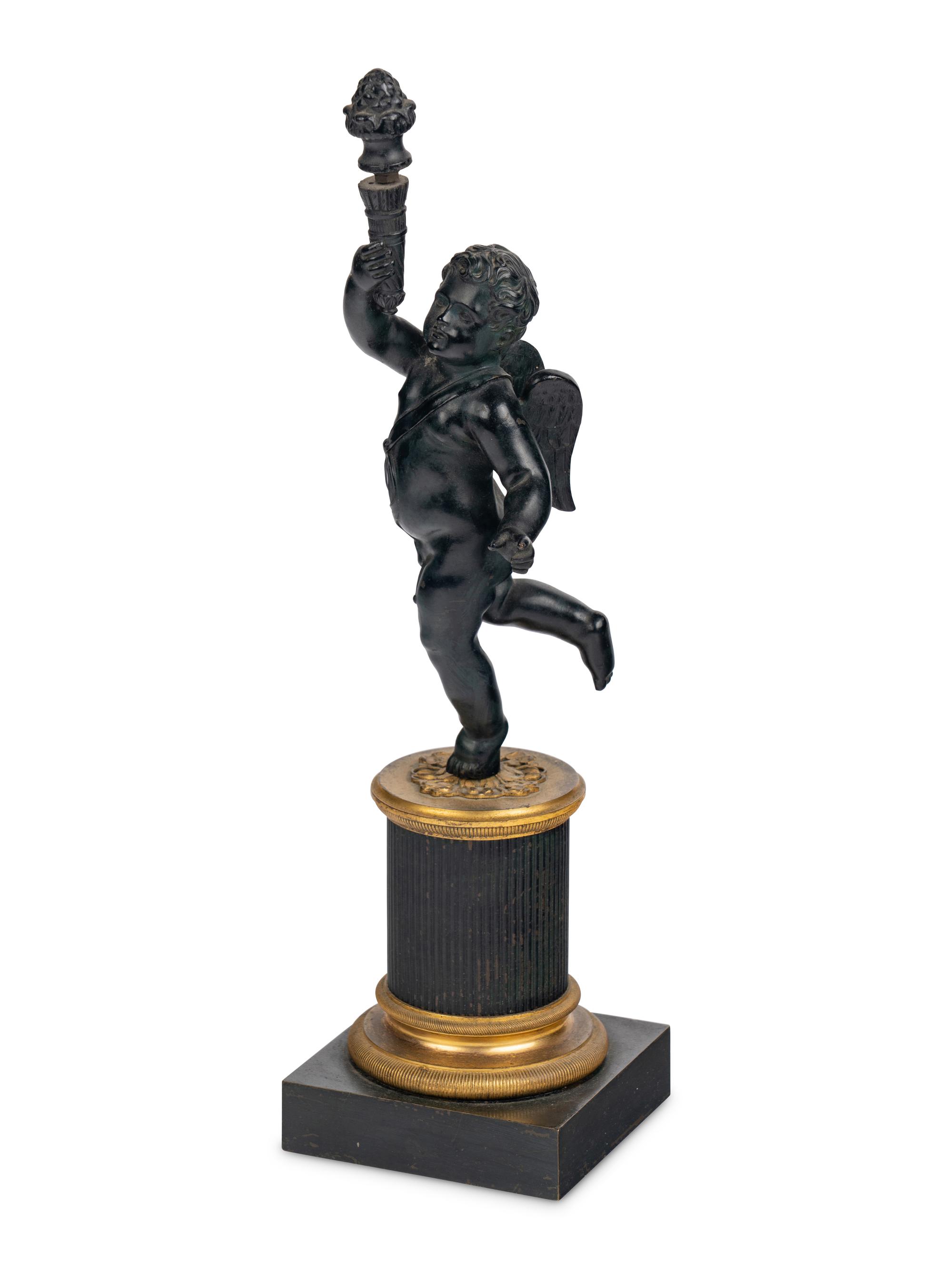 An Austrian Bronze Cupid Ornament