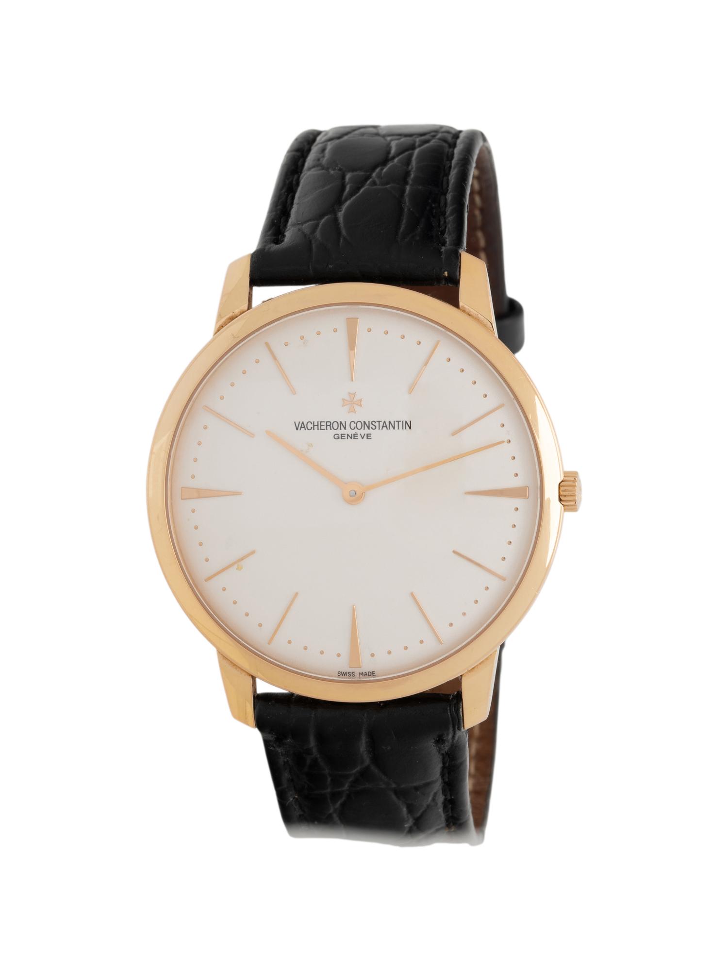 VACHERON CONSTANTIN, REF. 81180 18K YELLOW GOLD 'PATRIMONY GRAND TAILLE' WATCH WITH 'MALTESE CROSS' BUCKLE, BOX & PAPERS