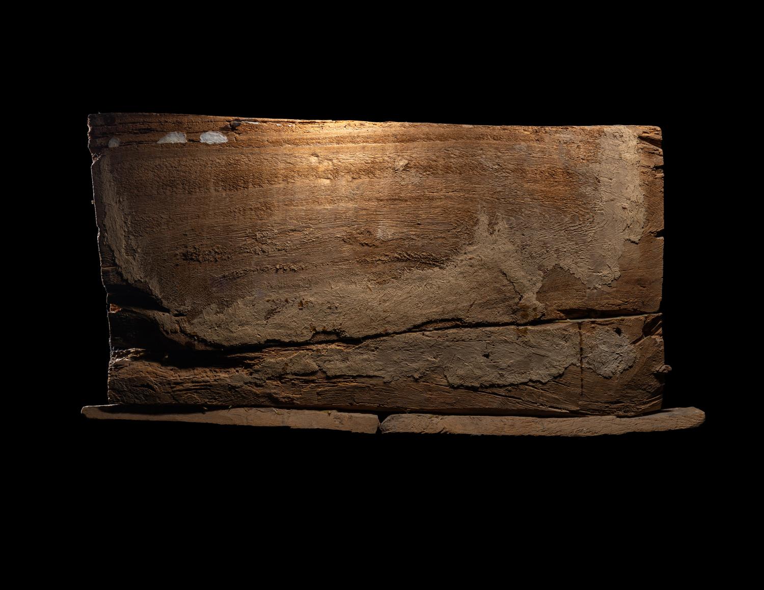 An Egyptian Painted Wood Panel with the Goddess Nut