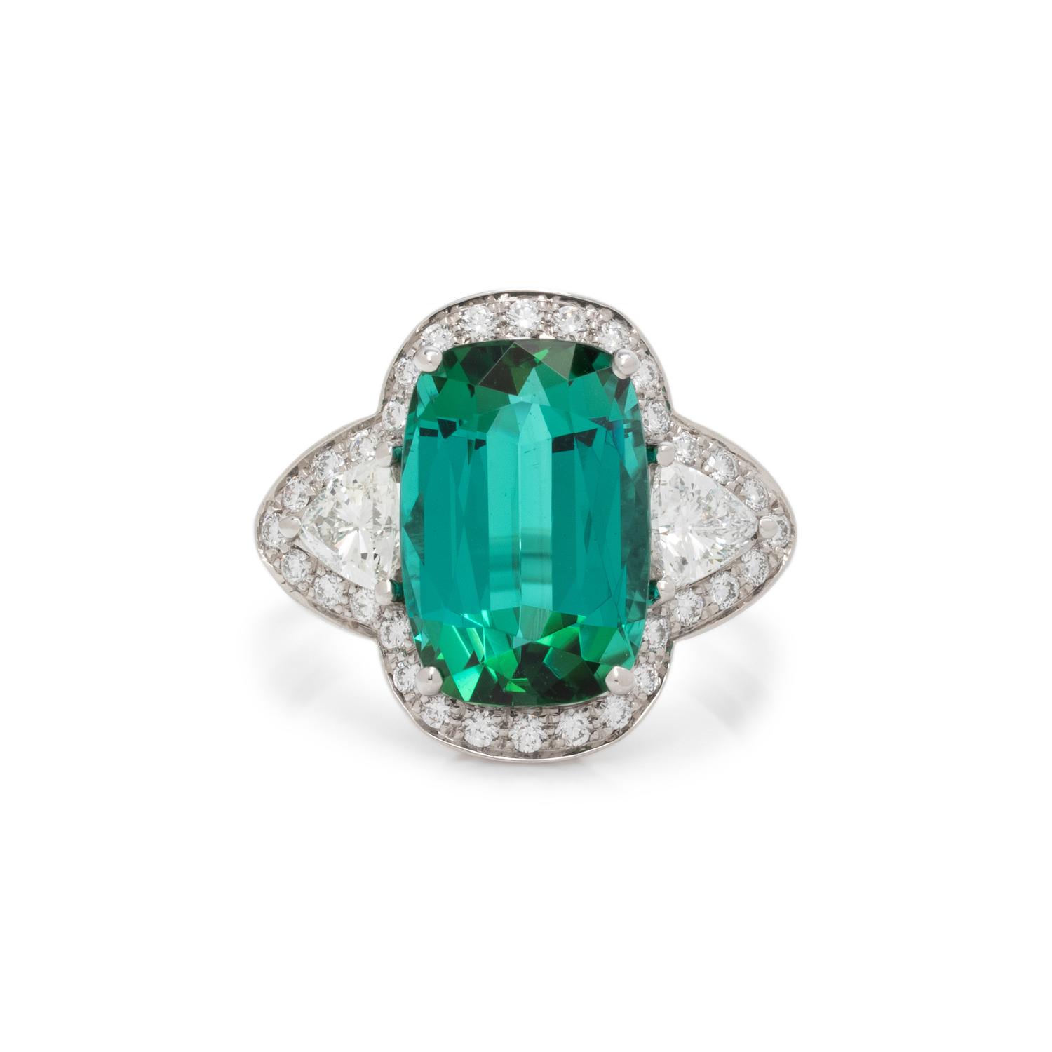 TOURMALINE AND DIAMOND RING