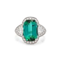 TOURMALINE AND DIAMOND RING