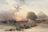 Approach of the Simoon-Desert of Gizeh [Giza] after David Roberts (British, 1796-1864)