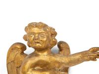 A Pair of Italian Gilt Wood Angel Wall Mounts