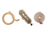 Three Pearlware Coiled Snake Pipes