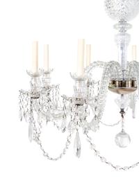 An English Cut Glass Eight-Light Chandelier