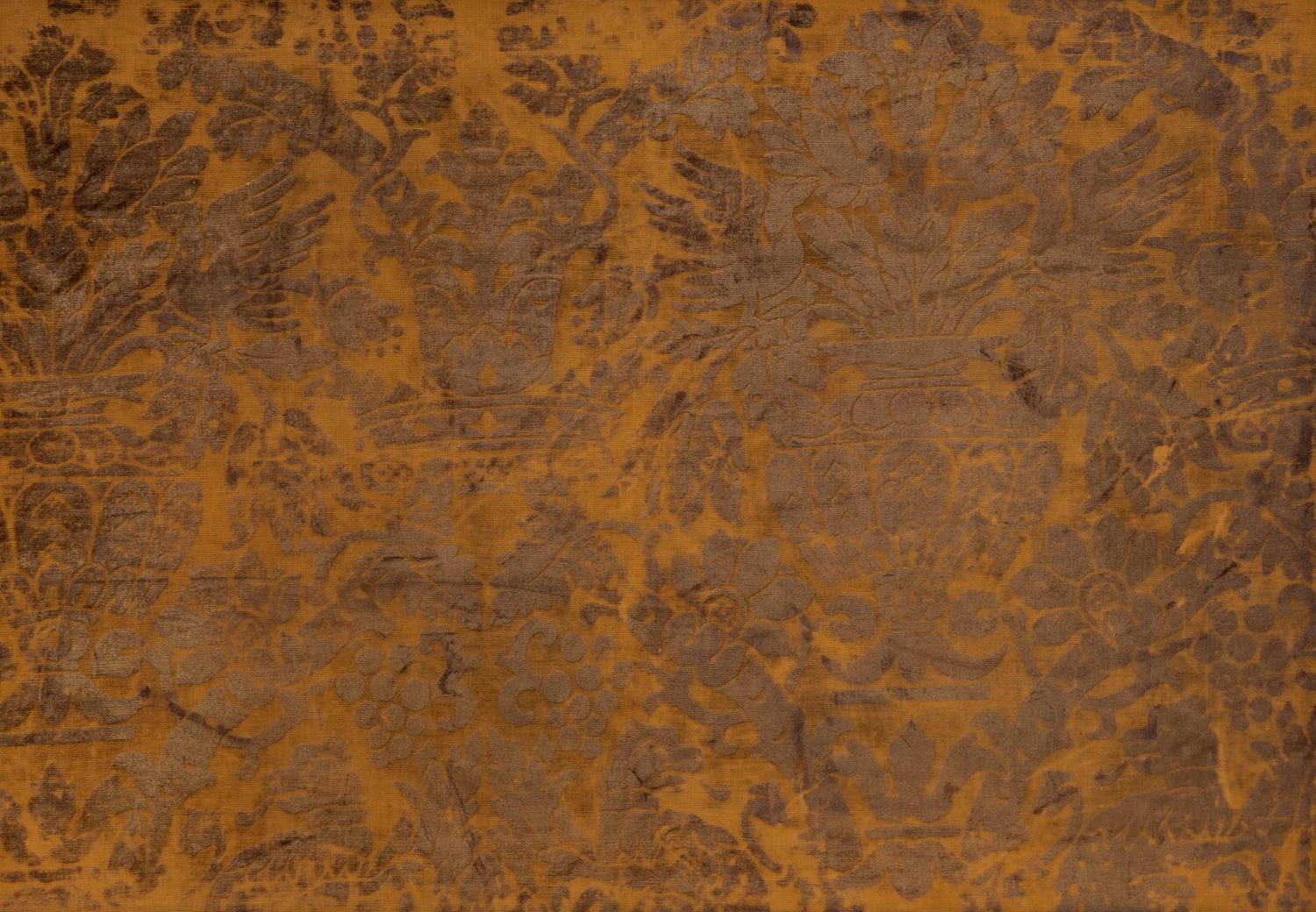 A Pair of Italian Framed Silk Velvet Panels