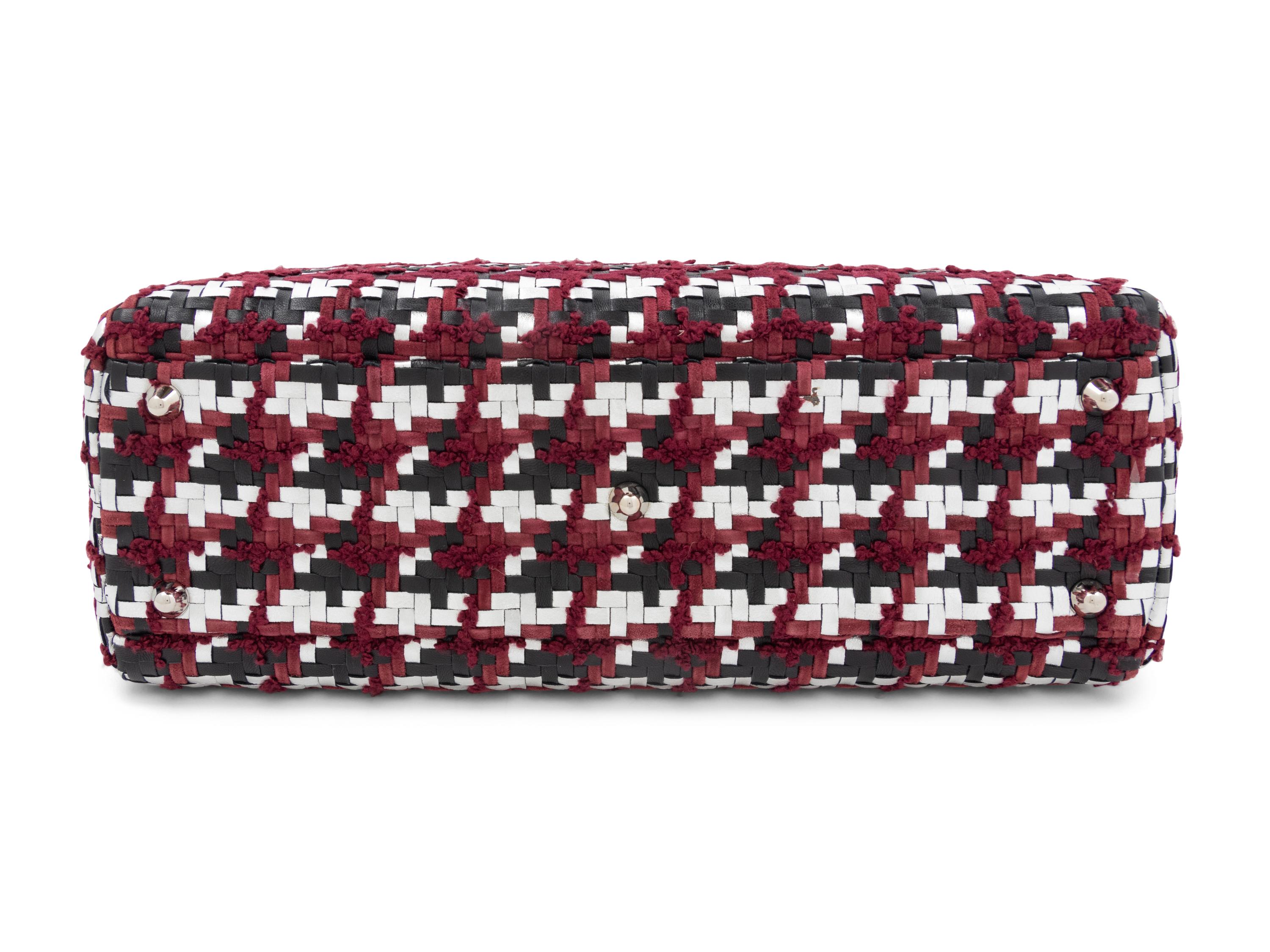 Christian Dior Woven Leather Medium Lady Dior Bag, 2013