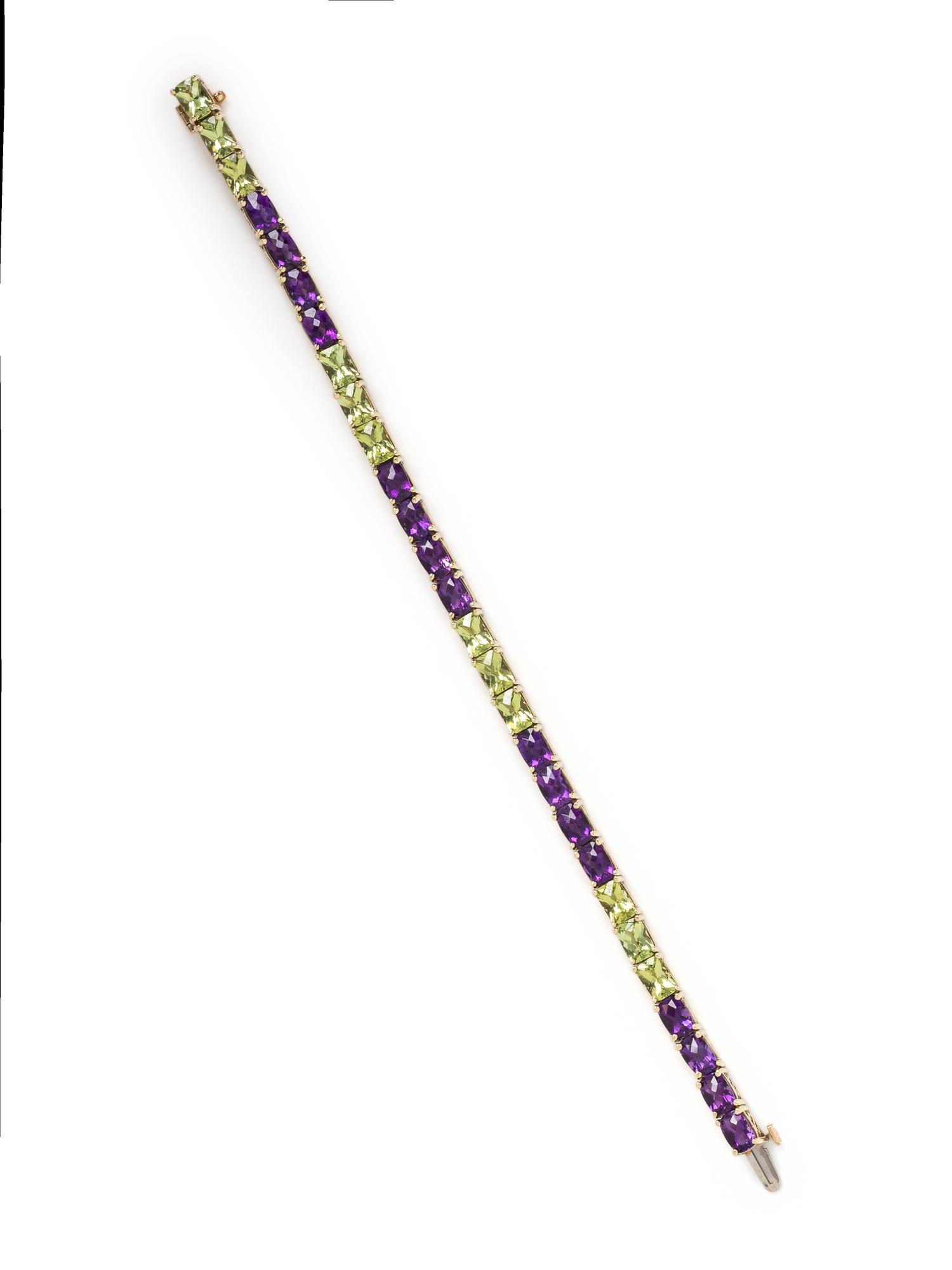 PERIDOT AND AMETHYST BRACELET