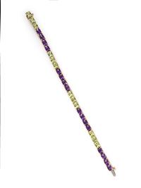 PERIDOT AND AMETHYST BRACELET