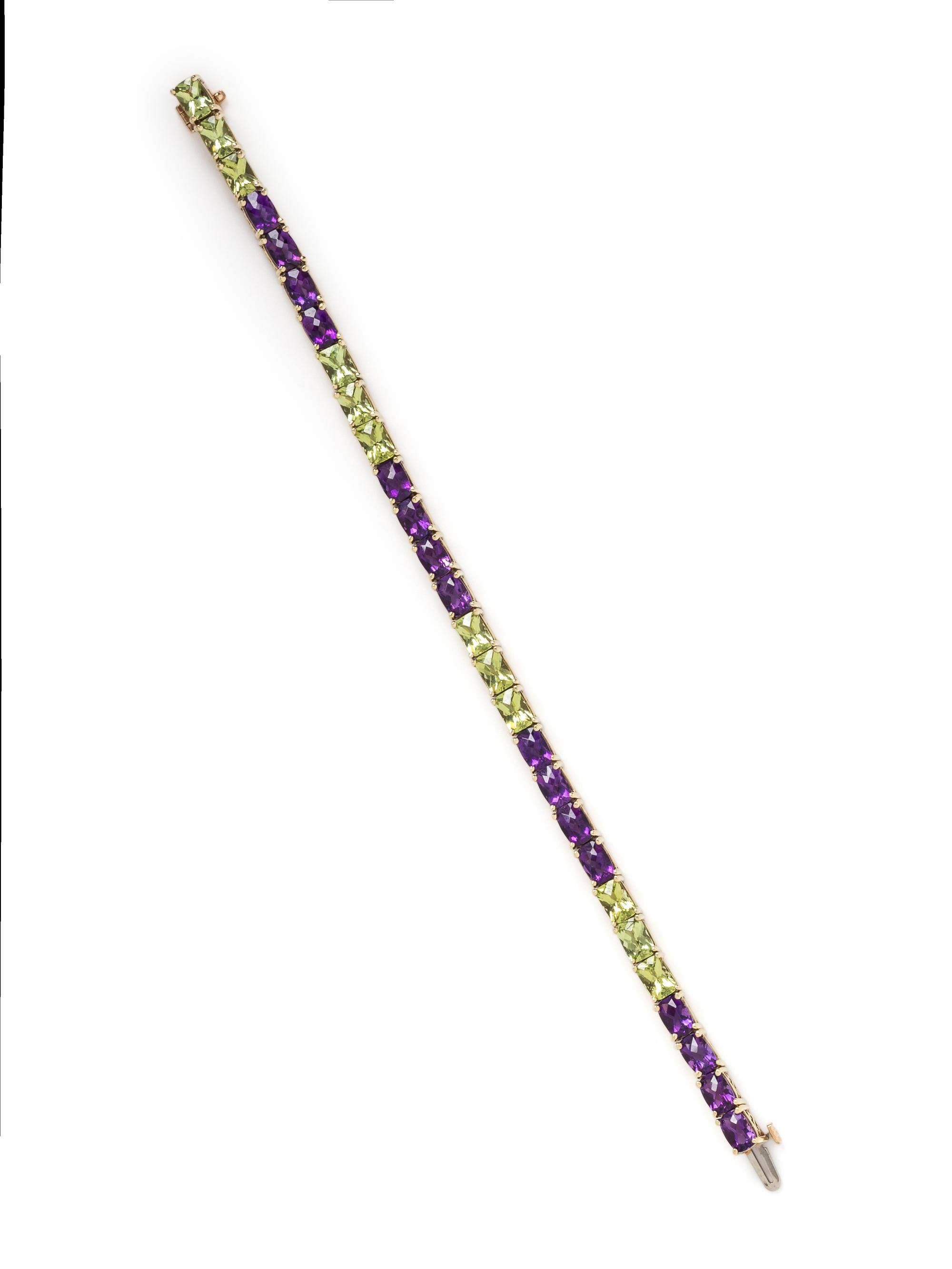 PERIDOT AND AMETHYST BRACELET