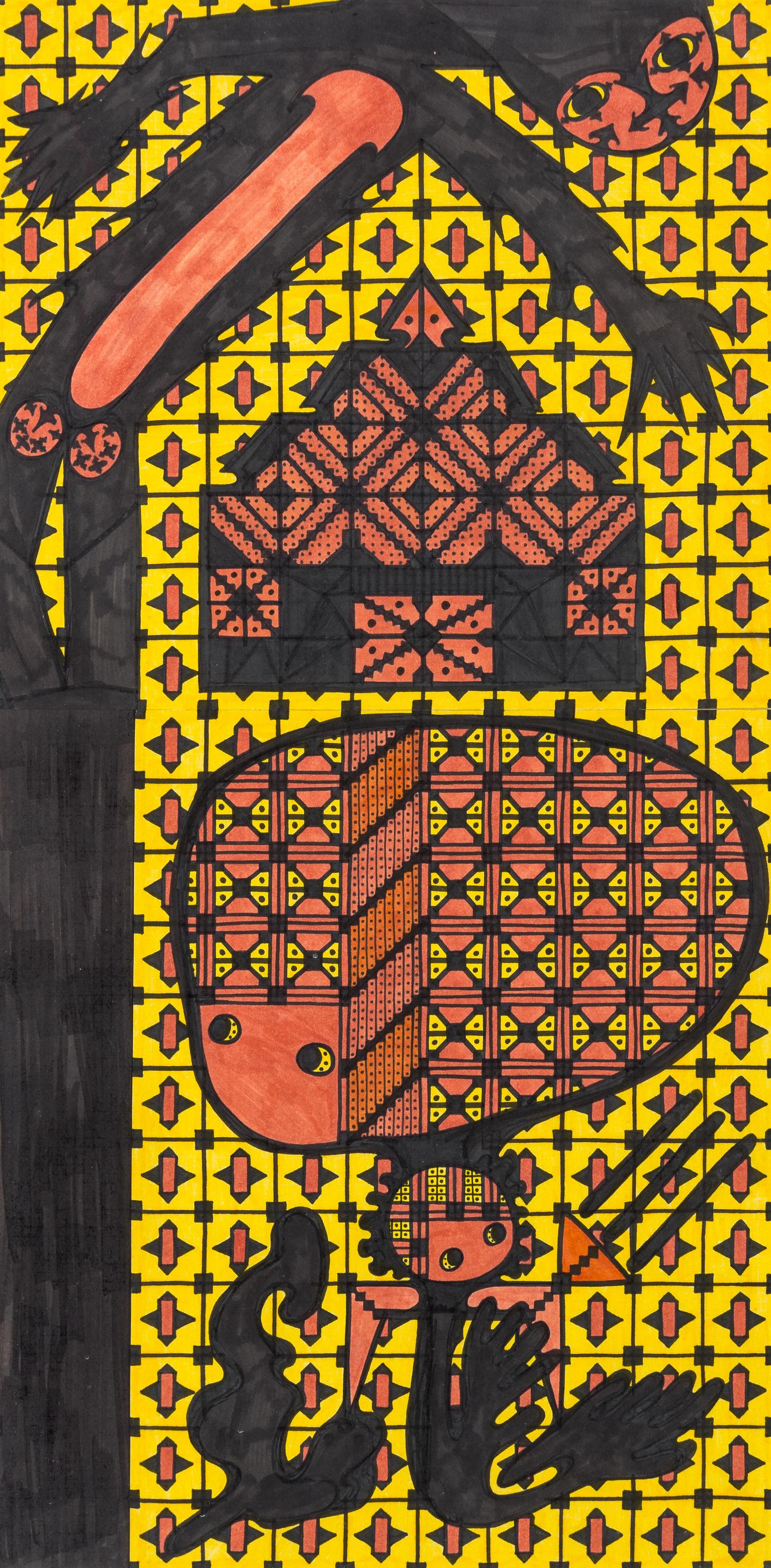 Untitled (Figures in Yellow, Red and Black)