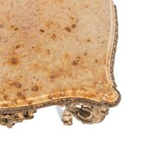 A Louis XV Painted and Parcel Gilt Marble-Top Console Table