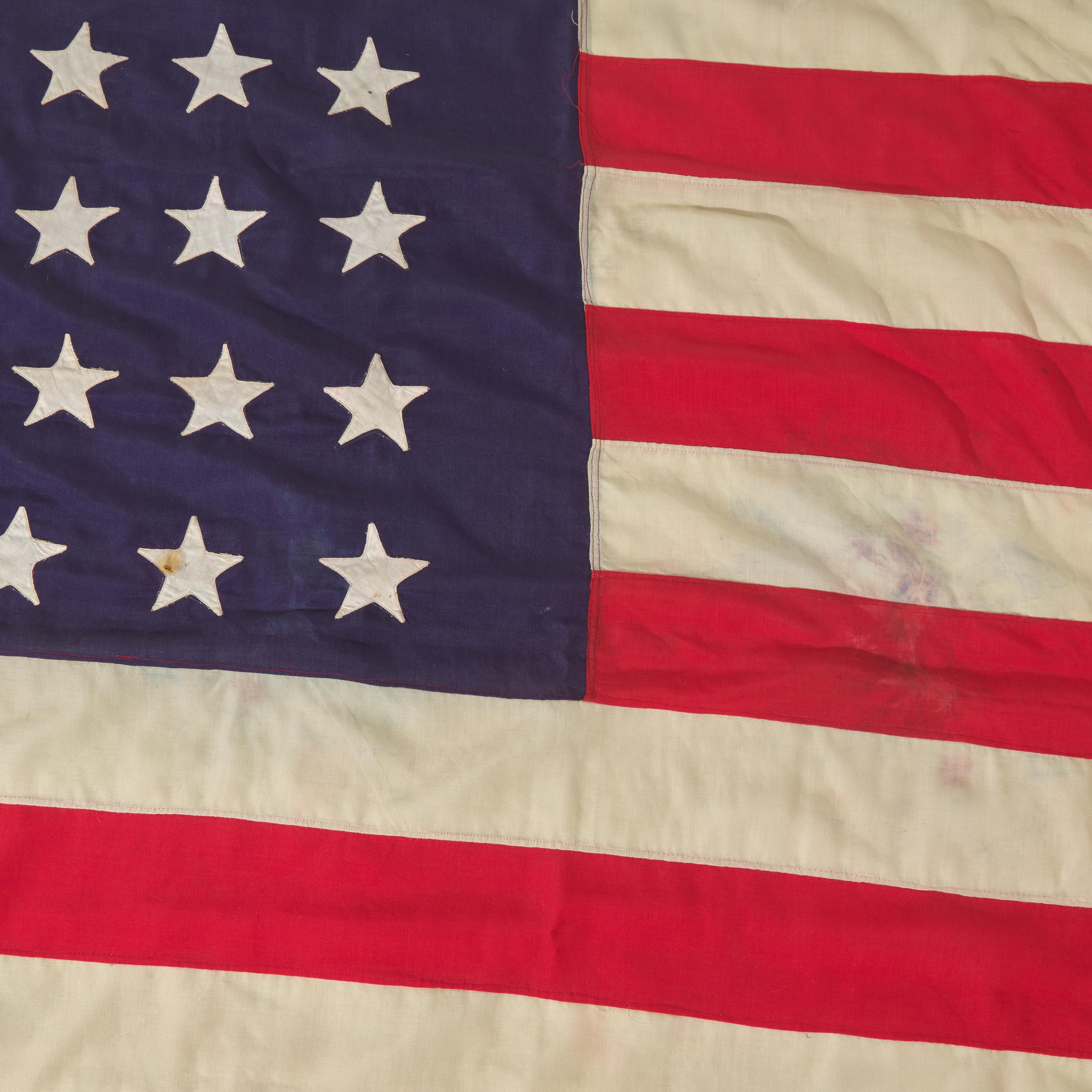A 44-Star Hand-Sewn American Flag Commemorating Wyoming Statehood
