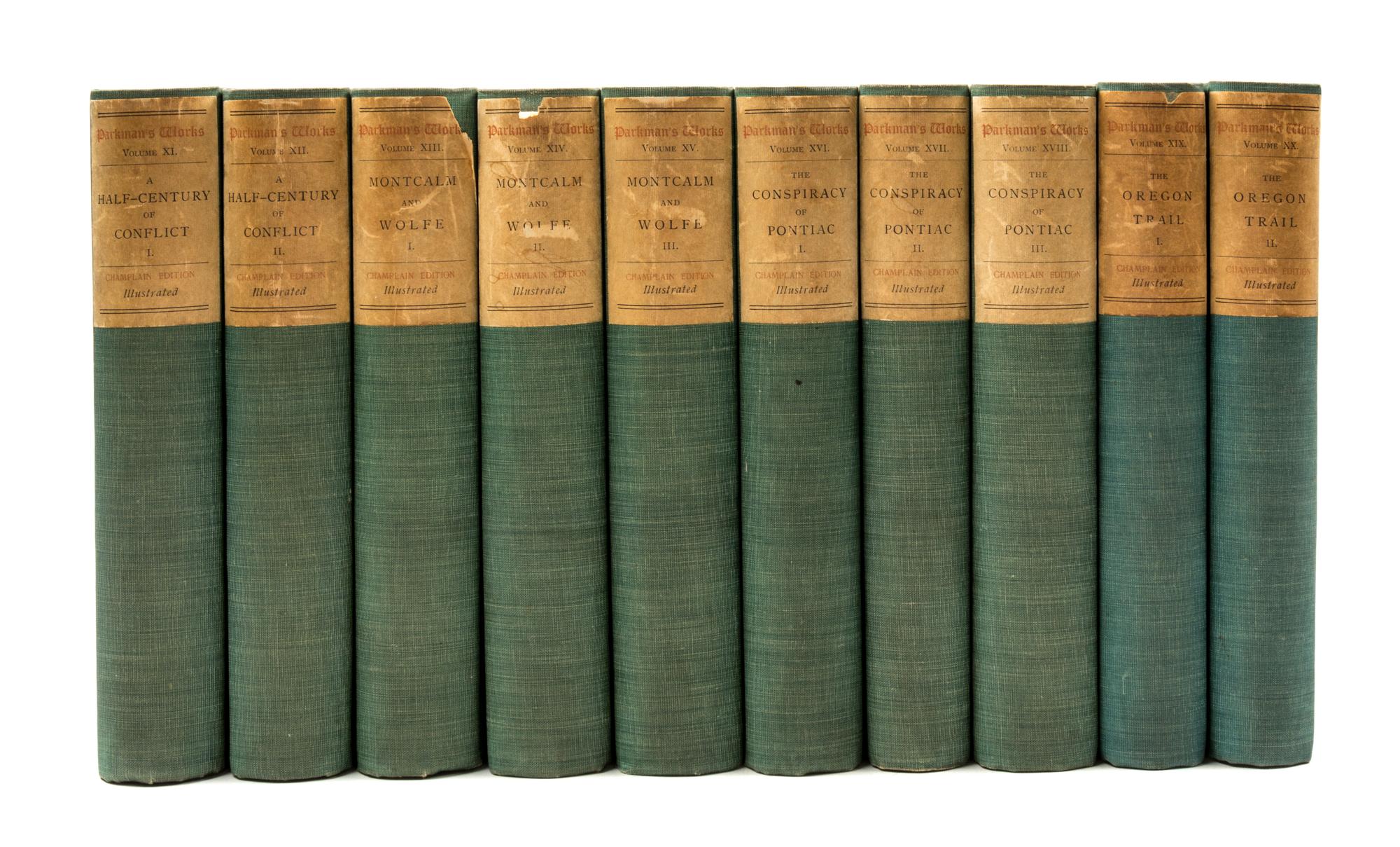 PARKMAN, FRANCIS. The Works. Boston, 1897. 21 vols. Limited.