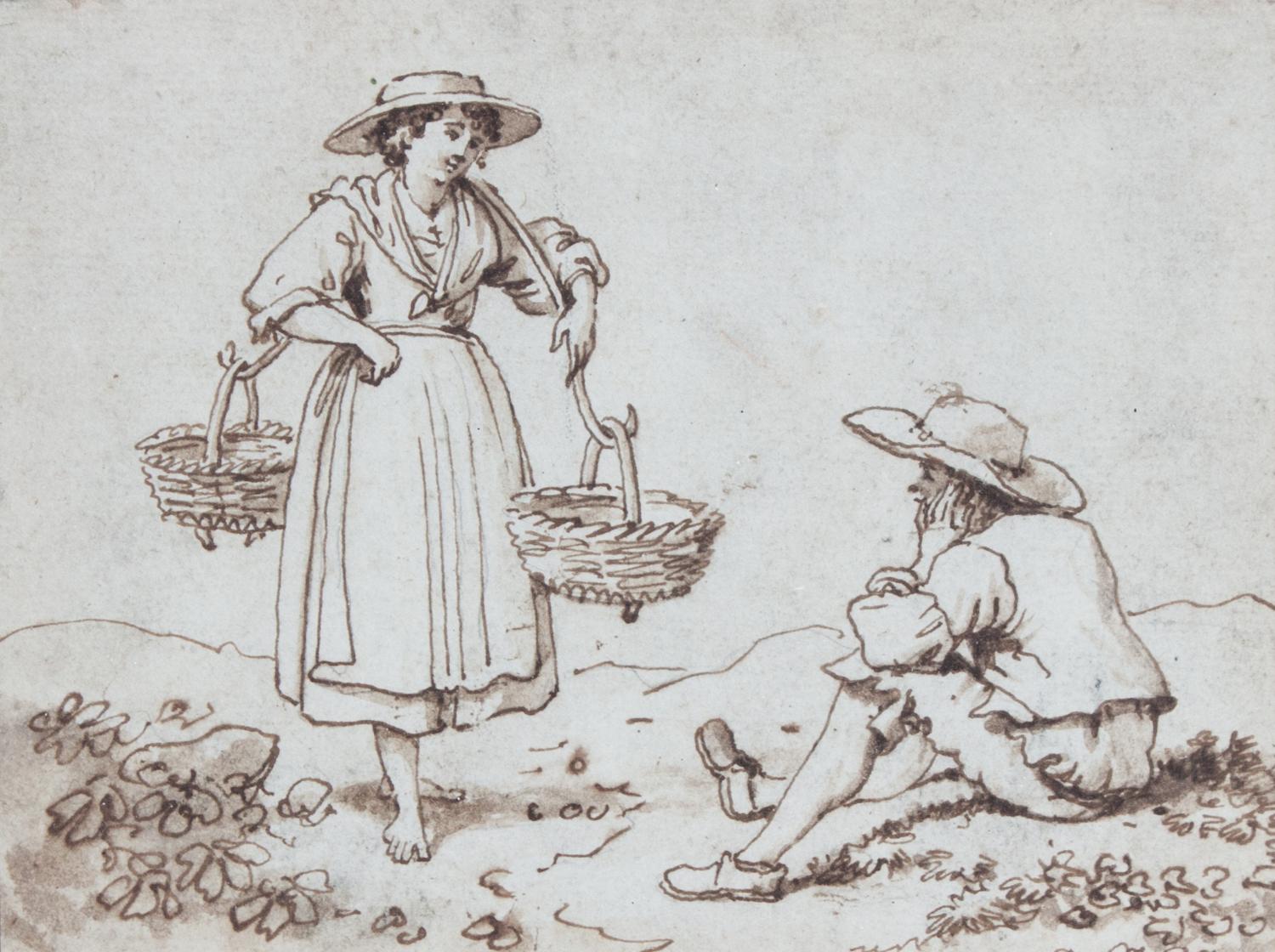 Barbier, (French, 19th Century), Conversation Champetre and Causerie Pastorale (two works)