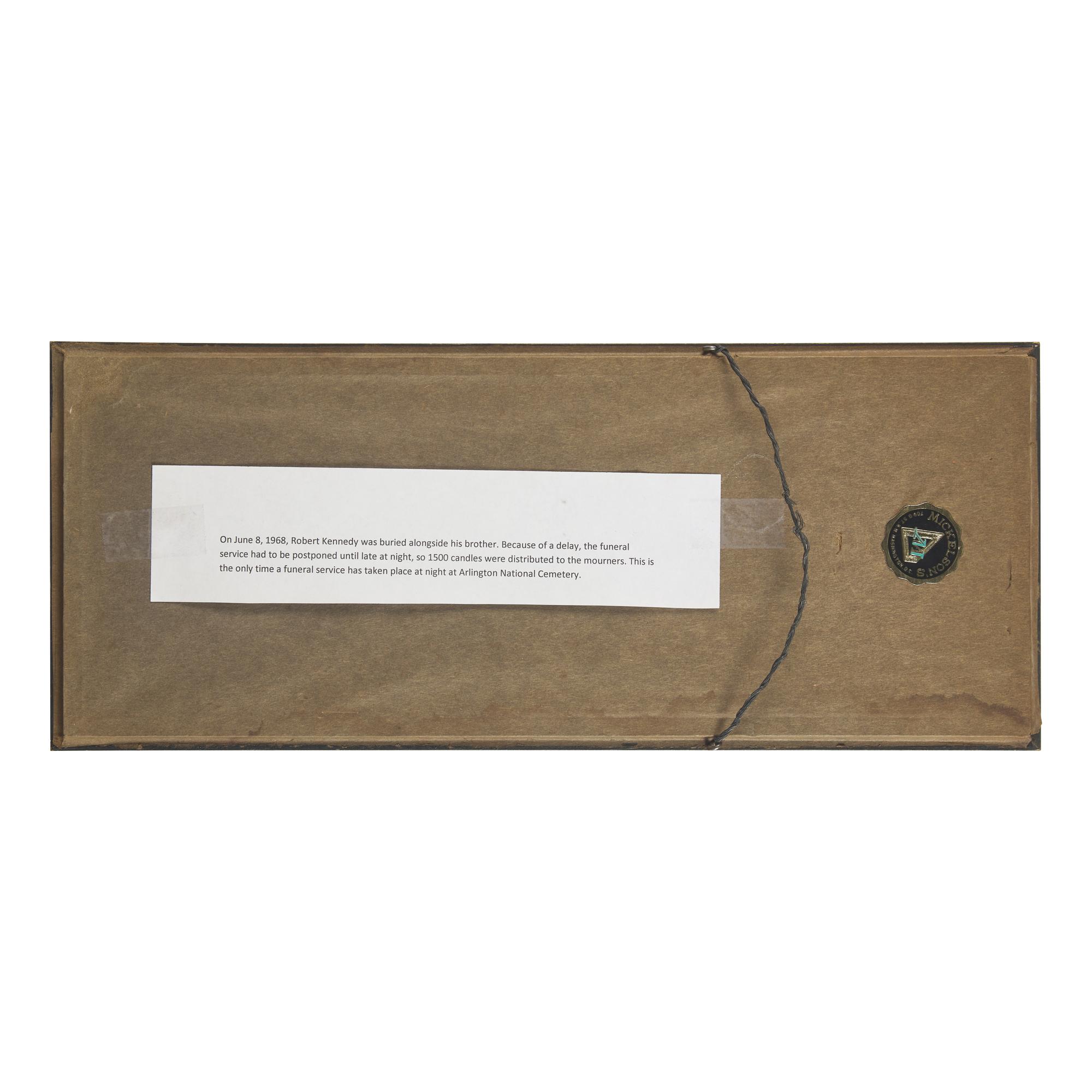 [Americana] (Kennedy, Robert F.) Funeral Mourning Candles
