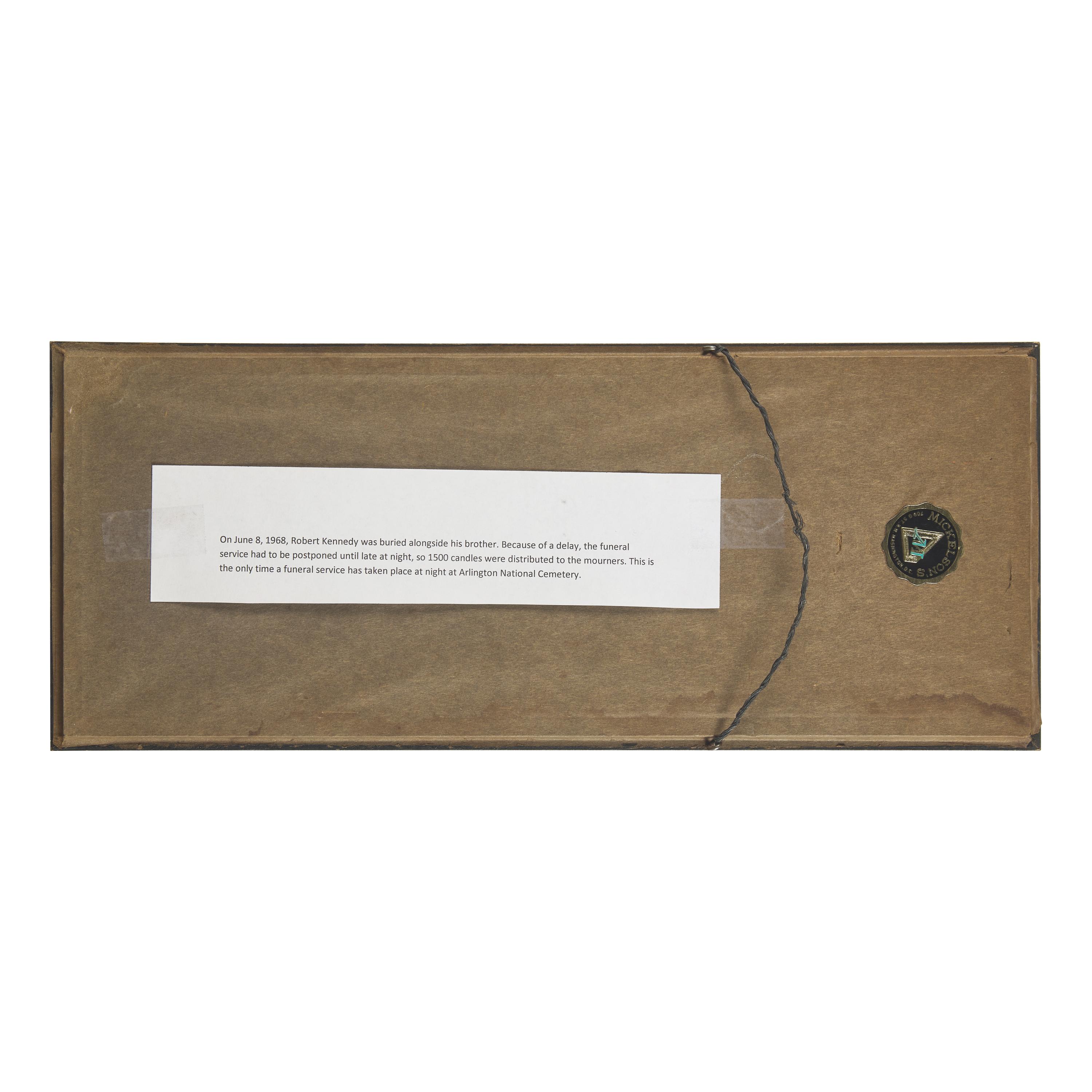 [Americana] (Kennedy, Robert F.) Funeral Mourning Candles