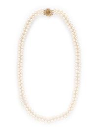 DOUBLE STRAND CULTURED PEARL NECKLACE