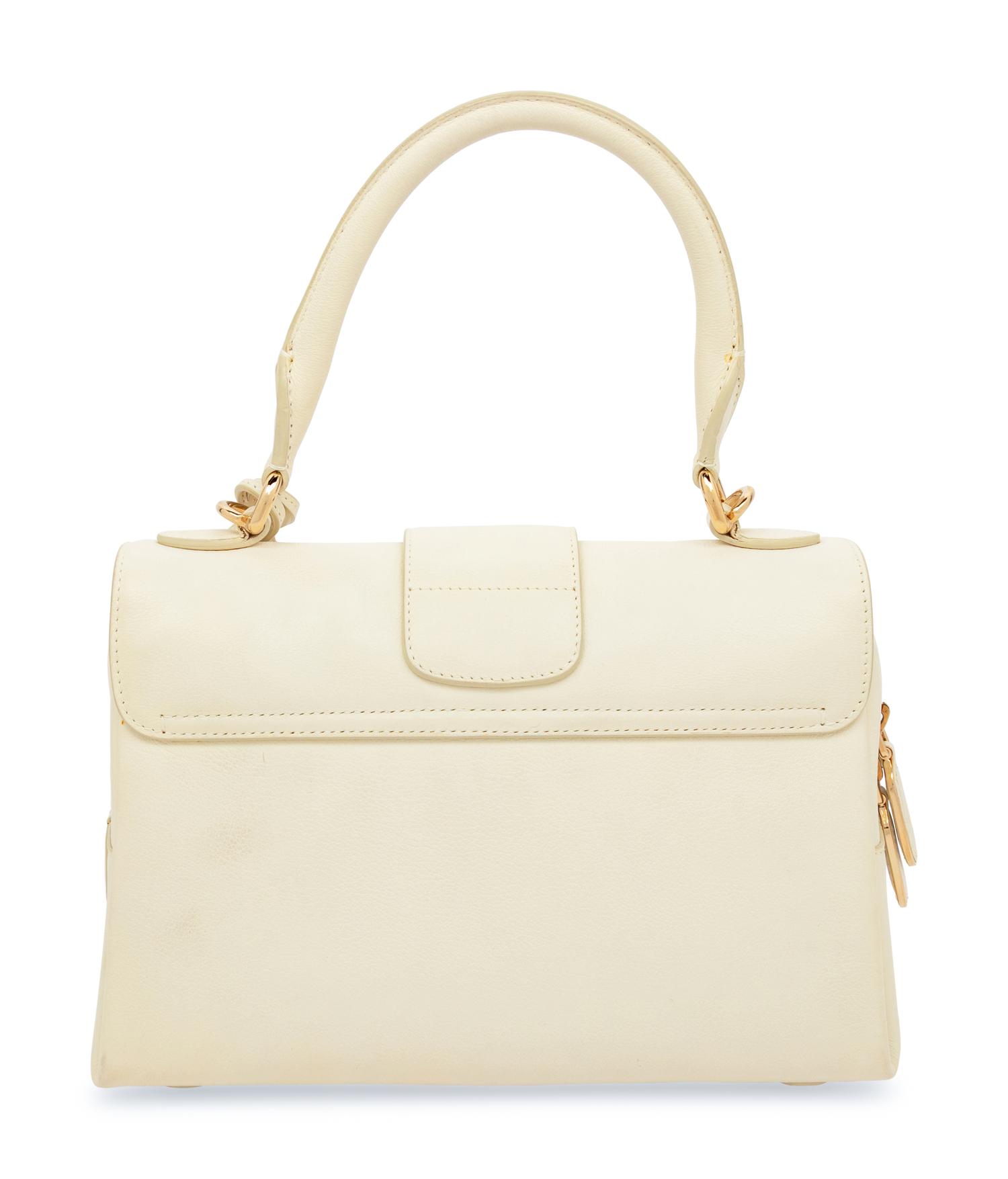 Christian Dior, White Leather Handbag