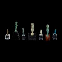 Seven Egyptian Faience Amulets