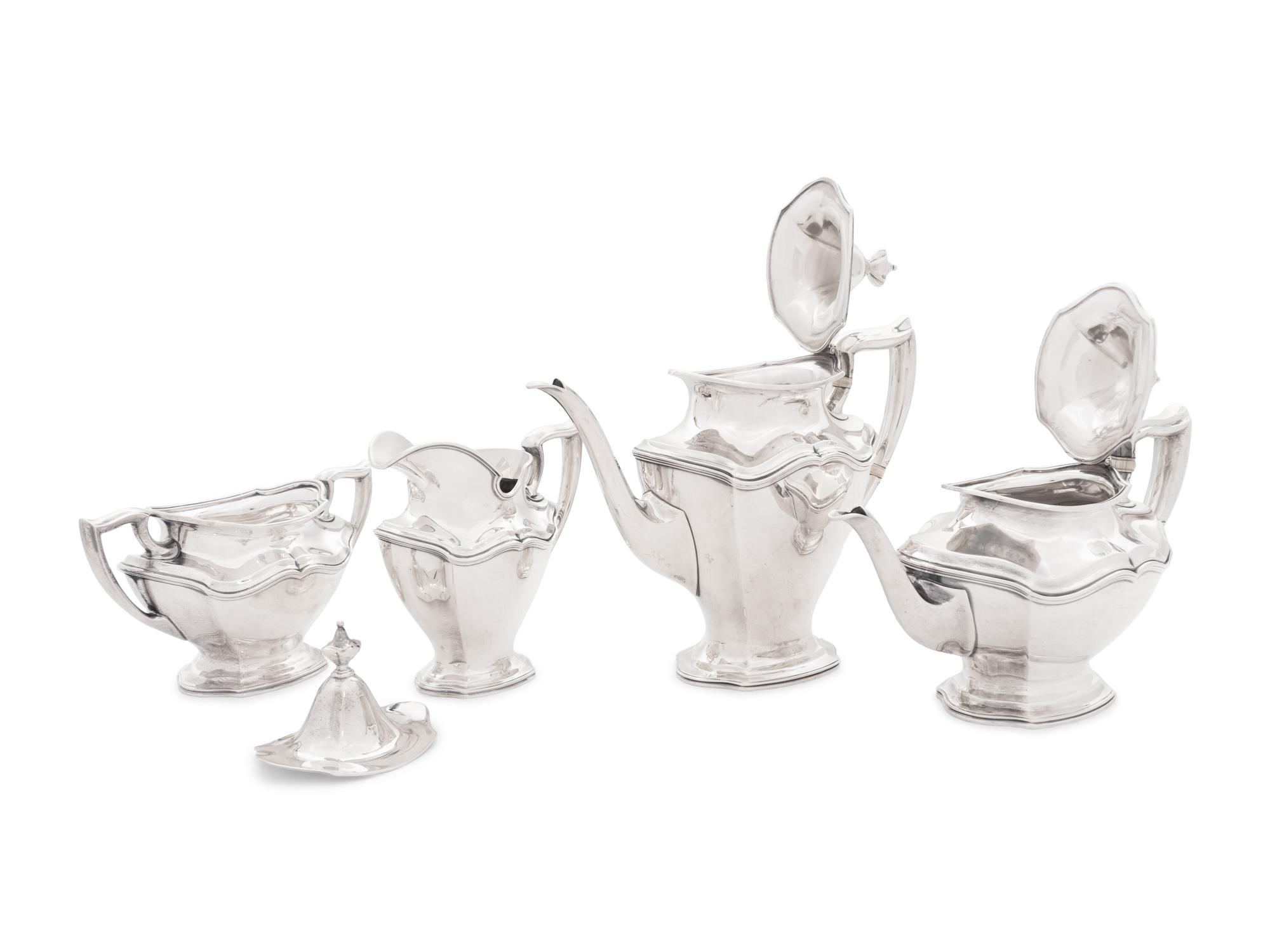 A Reed and Barton Silver Four-Piece Tea and Coffee Service