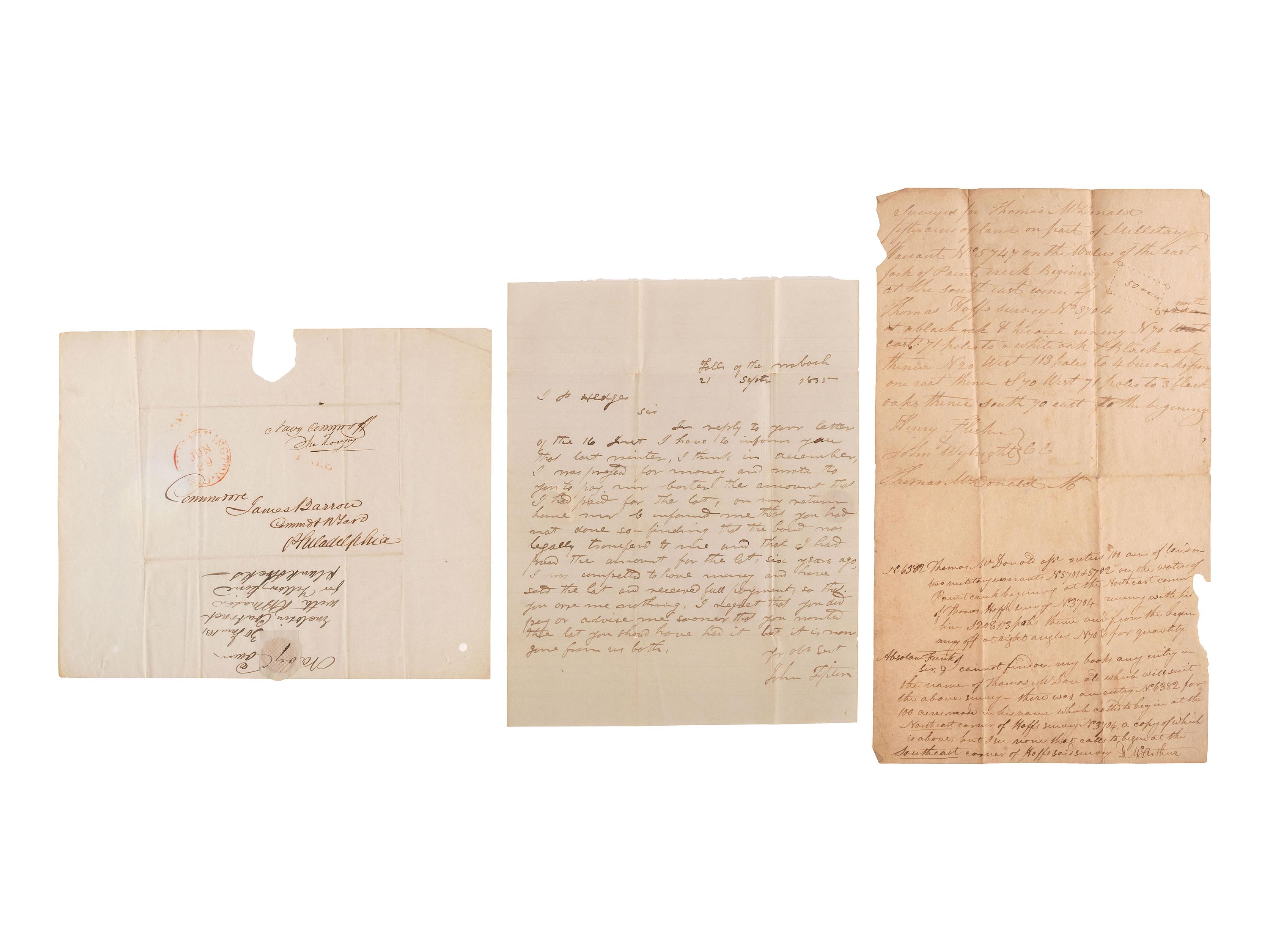 [WAR OF 1812]. A group of signatures from veterans of the War of 1812, including: