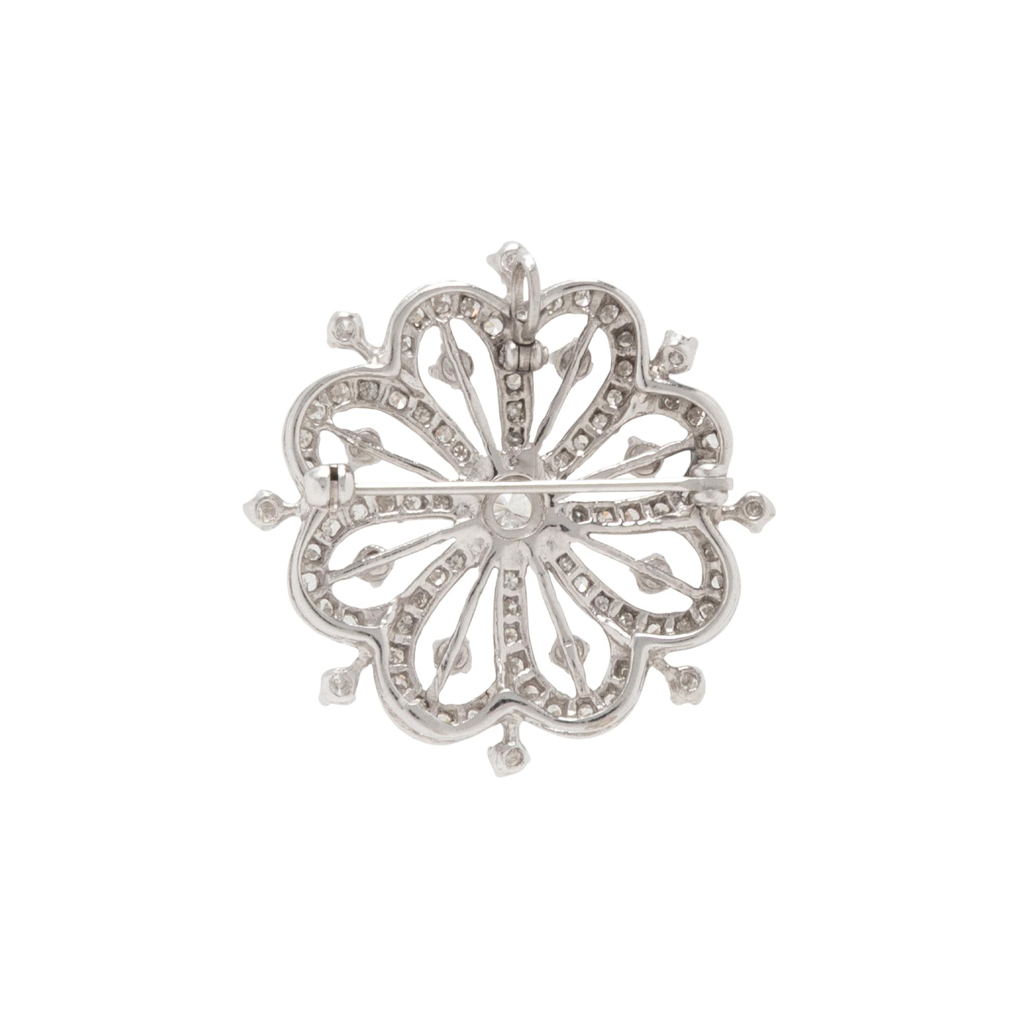 WHITE GOLD AND DIAMOND PENDANT NECKLACE